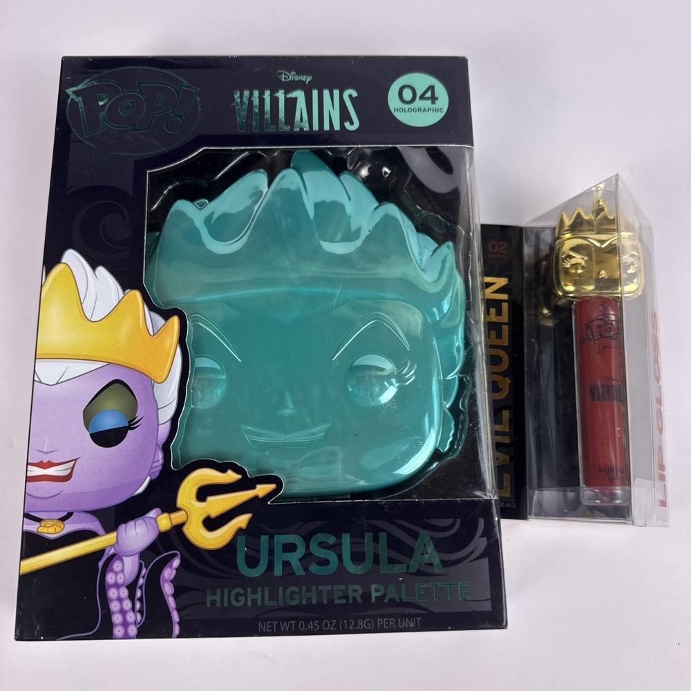 POP! Disney Villains Ursula Highlighter + Evil Queen Lip Gloss Bundle - Picture 1 of 6